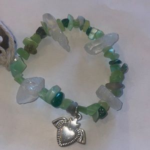 Silver charm Quartzite and crystals